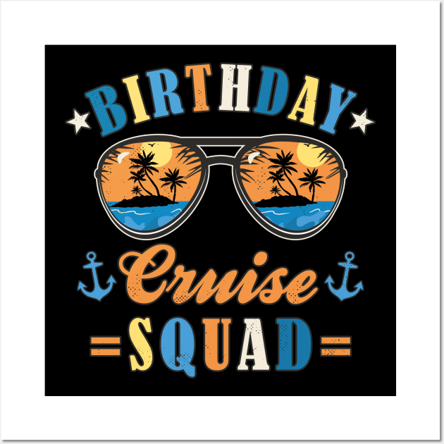 Birthday Cruise Squad Birthday Party Support Wall Art by FloraLi